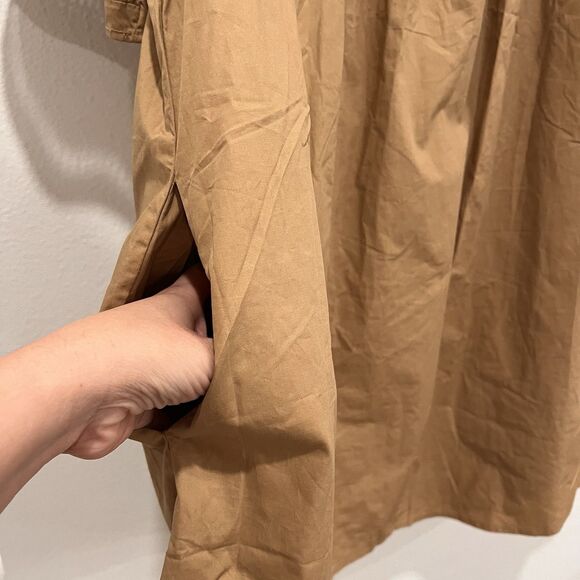 English Factory MK1156D Women Lace Detail Mini Dress Tan size M Festival Party - Picture 7 of 10